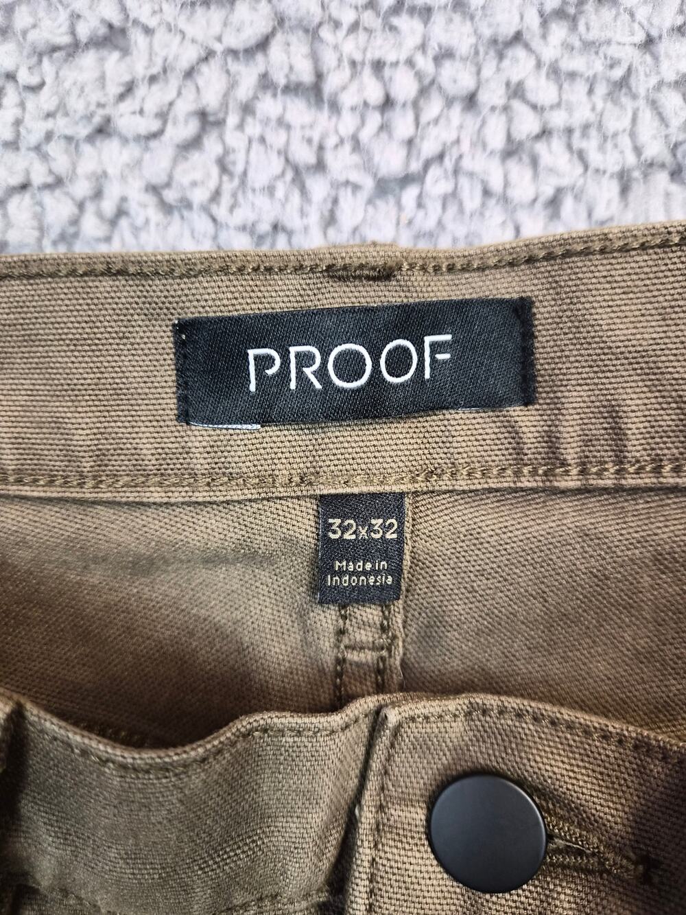 NWoT Proof Pants Men's Size 32x32 Tan Straight Fit (1233)